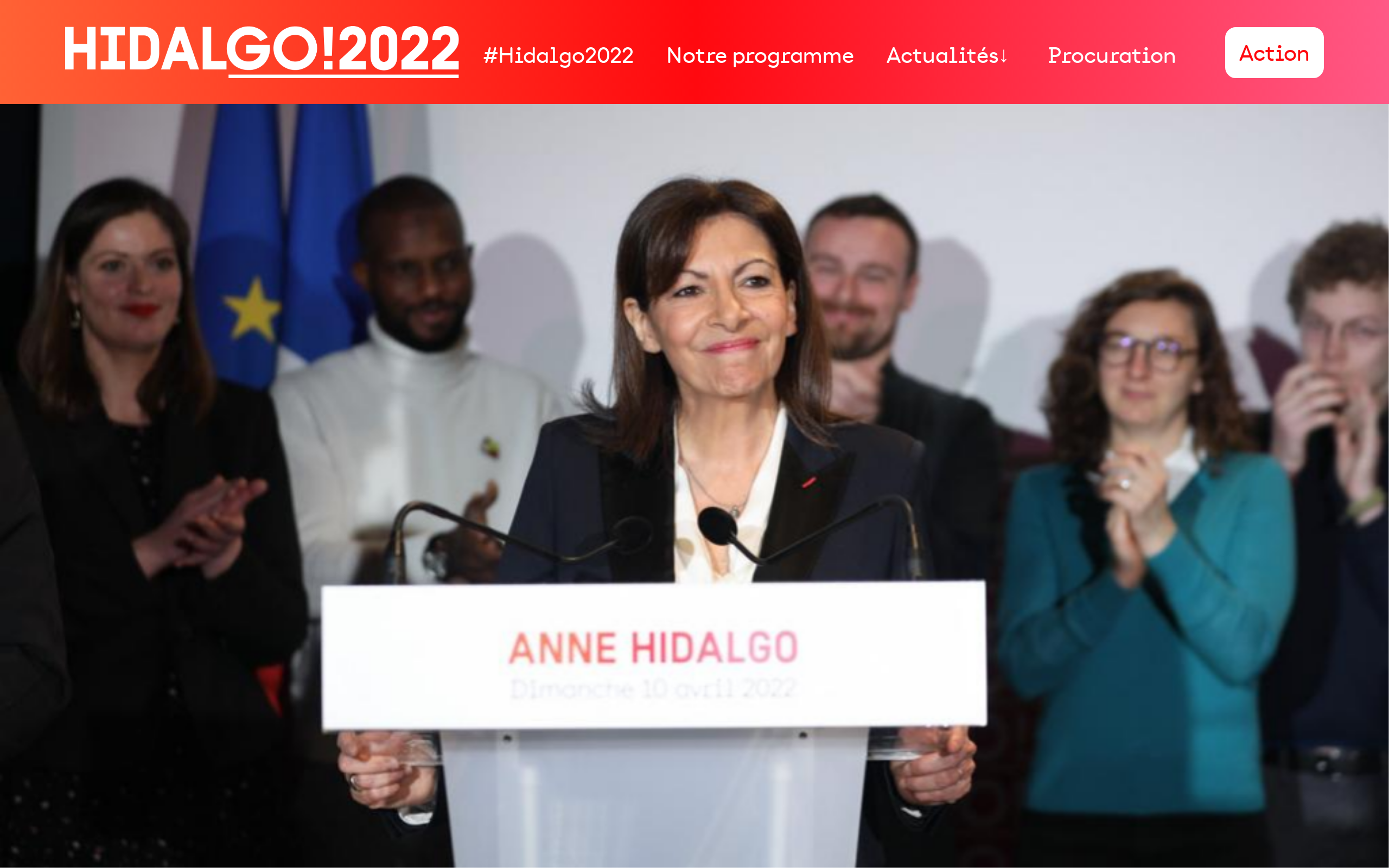 Copie d'écran de https://www.2022avechidalgo.fr